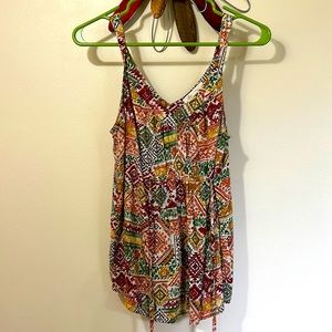 Multi-Colored Patterned Tank Top Size Medium